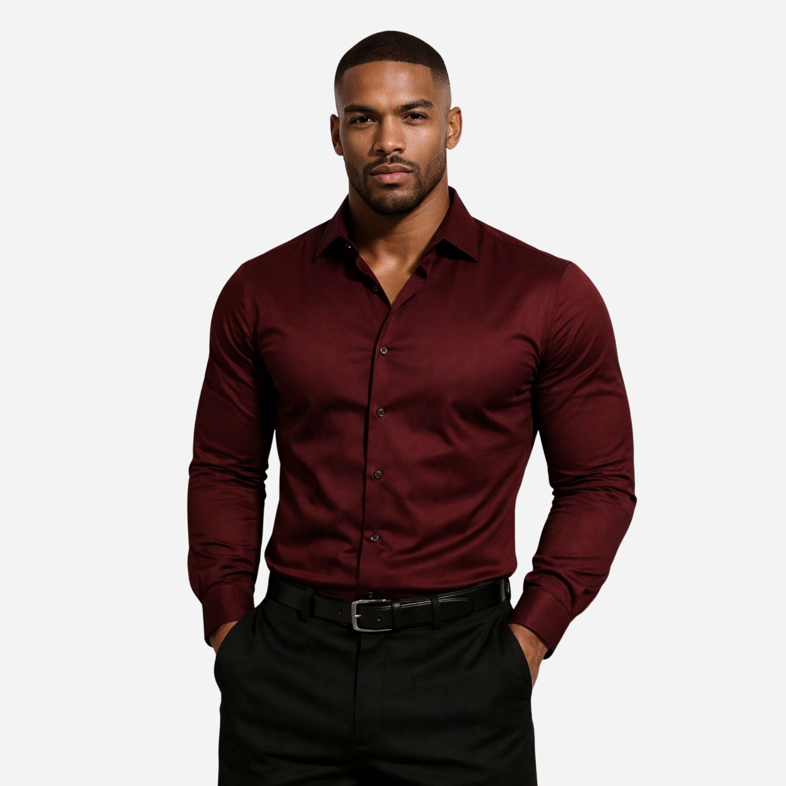 Slim Fit Tailored Dress Shirt for Men | Modern Design, Versatile Style