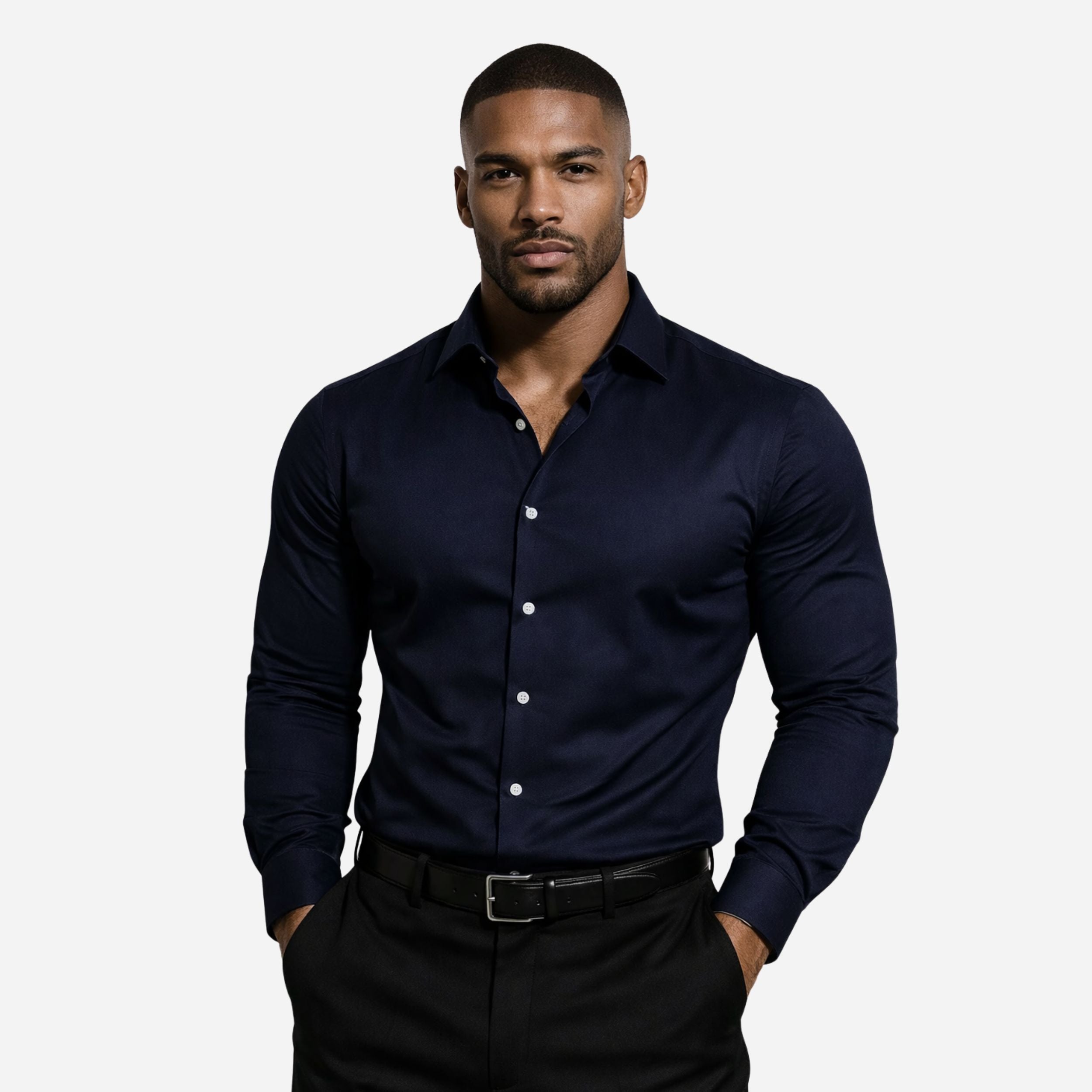 Slim Fit Tailored Dress Shirt for Men | Modern Design, Versatile Style
