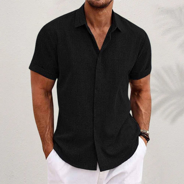 Men's Linen Shirt | Short Sleeve Casual Comfort