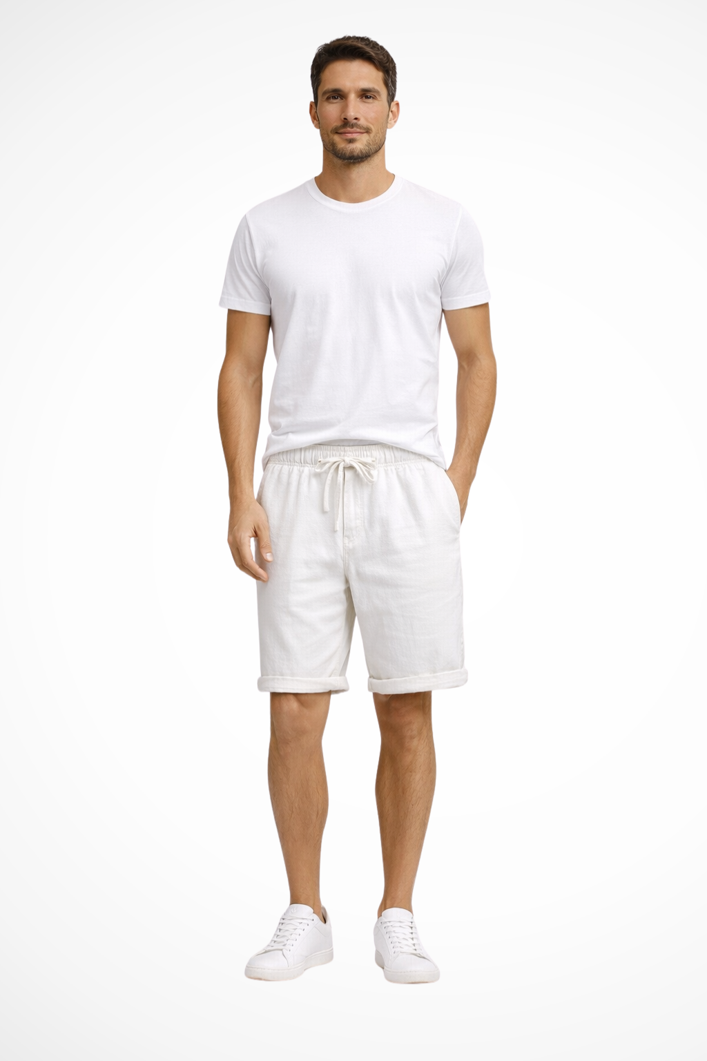 Men's Casual Drawstring Shorts with Elastic Waist and Side Pockets - Comfortable Everyday Wear for Summer