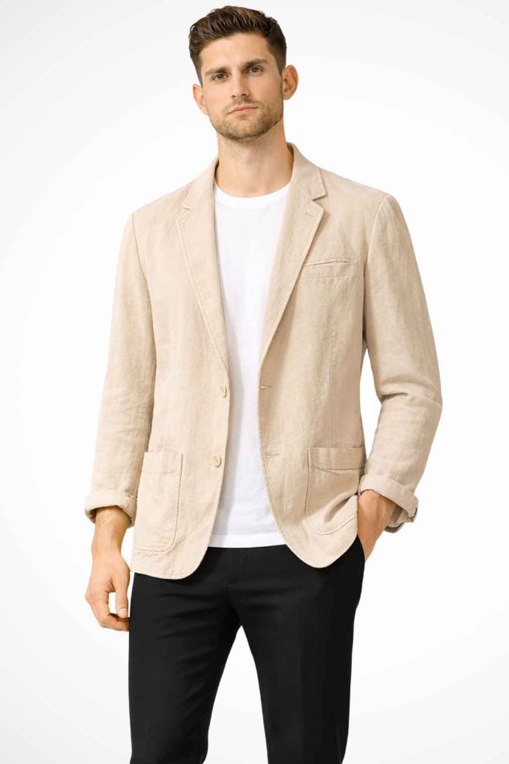 Men's Casual Linen Blazer | Lightweight Summer Jacket for Everyday Wear