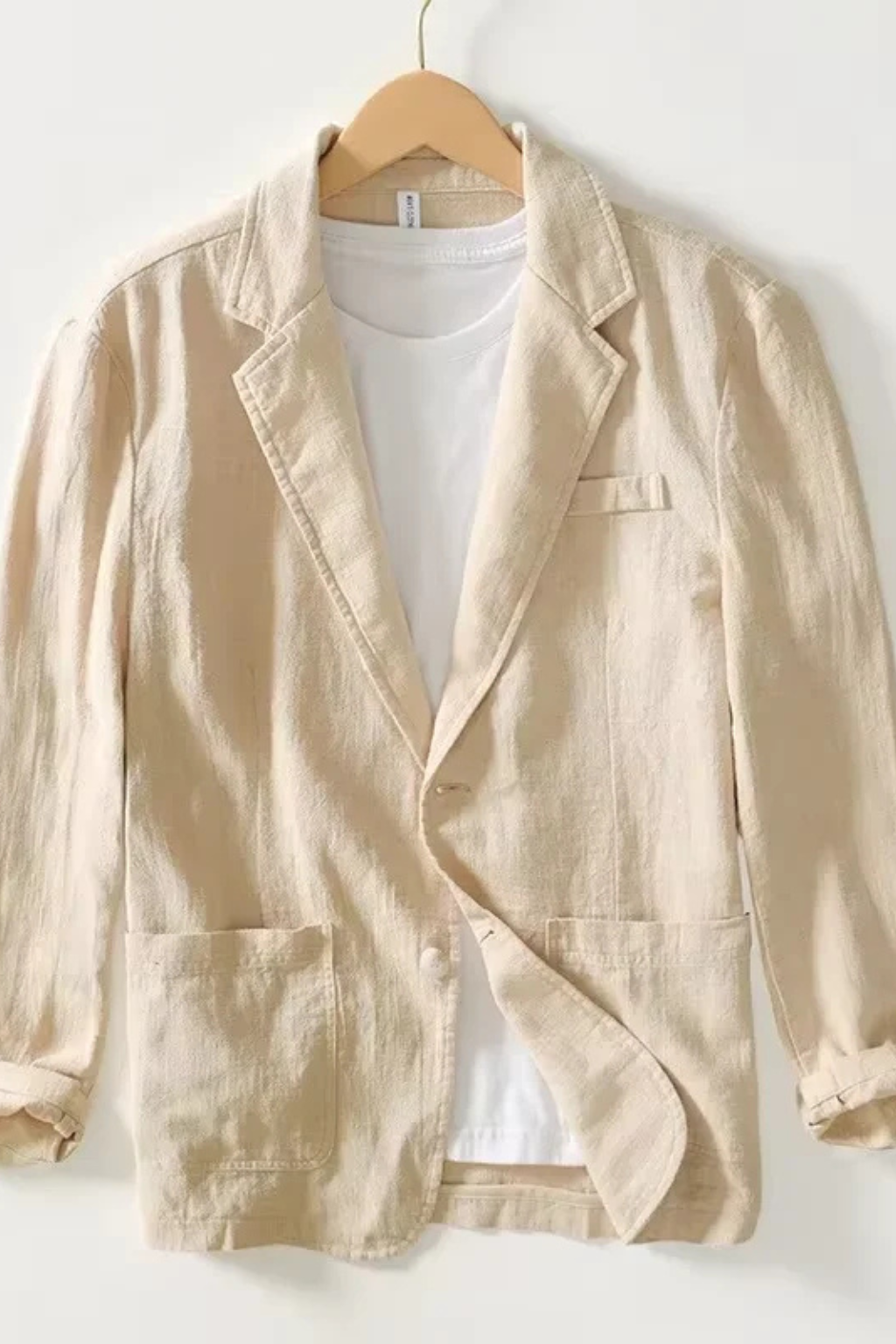 Men's Casual Linen Blazer for Summer - Lightweight, Breathable Design for Smart-Casual Wear