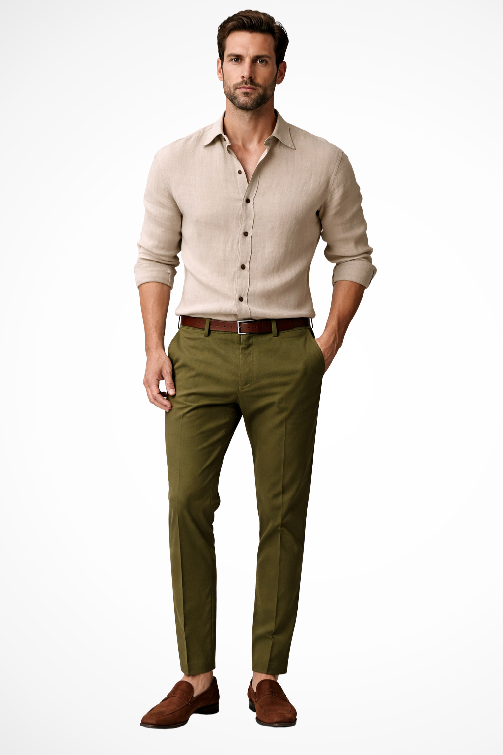 Men's Linen Button-Up Shirt | Smart Casual Style for Everyday Wear | Lightweight and Breathable Fabric