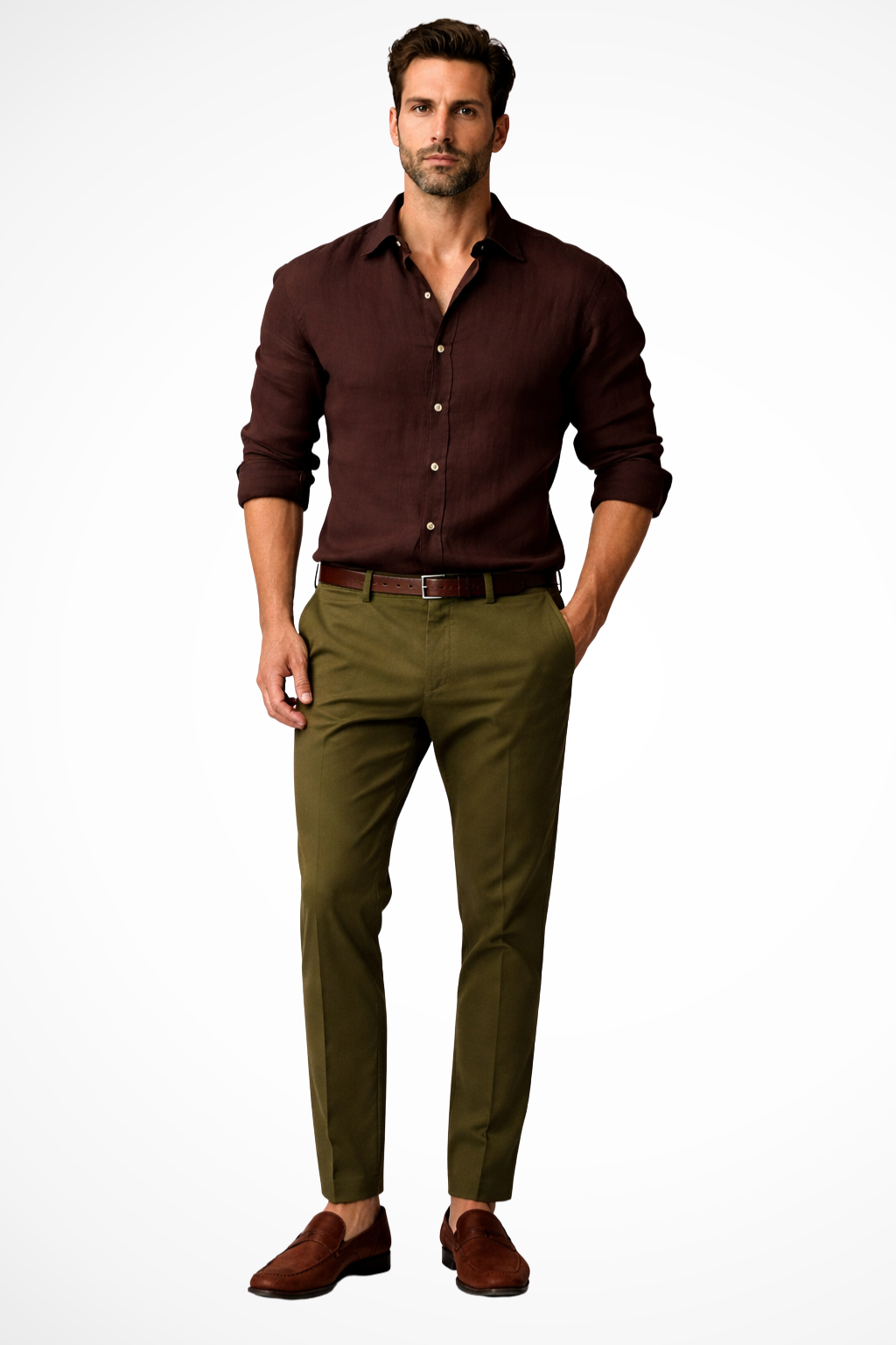 Men's Linen Button-Up Shirt | Smart Casual Style for Everyday Wear | Lightweight and Breathable Fabric