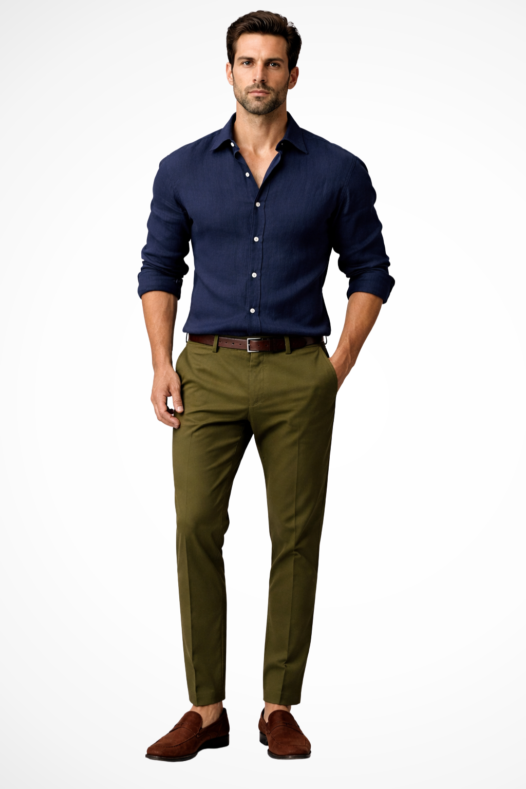 Men's Linen Button-Up Shirt | Smart Casual Style for Everyday Wear | Lightweight and Breathable Fabric