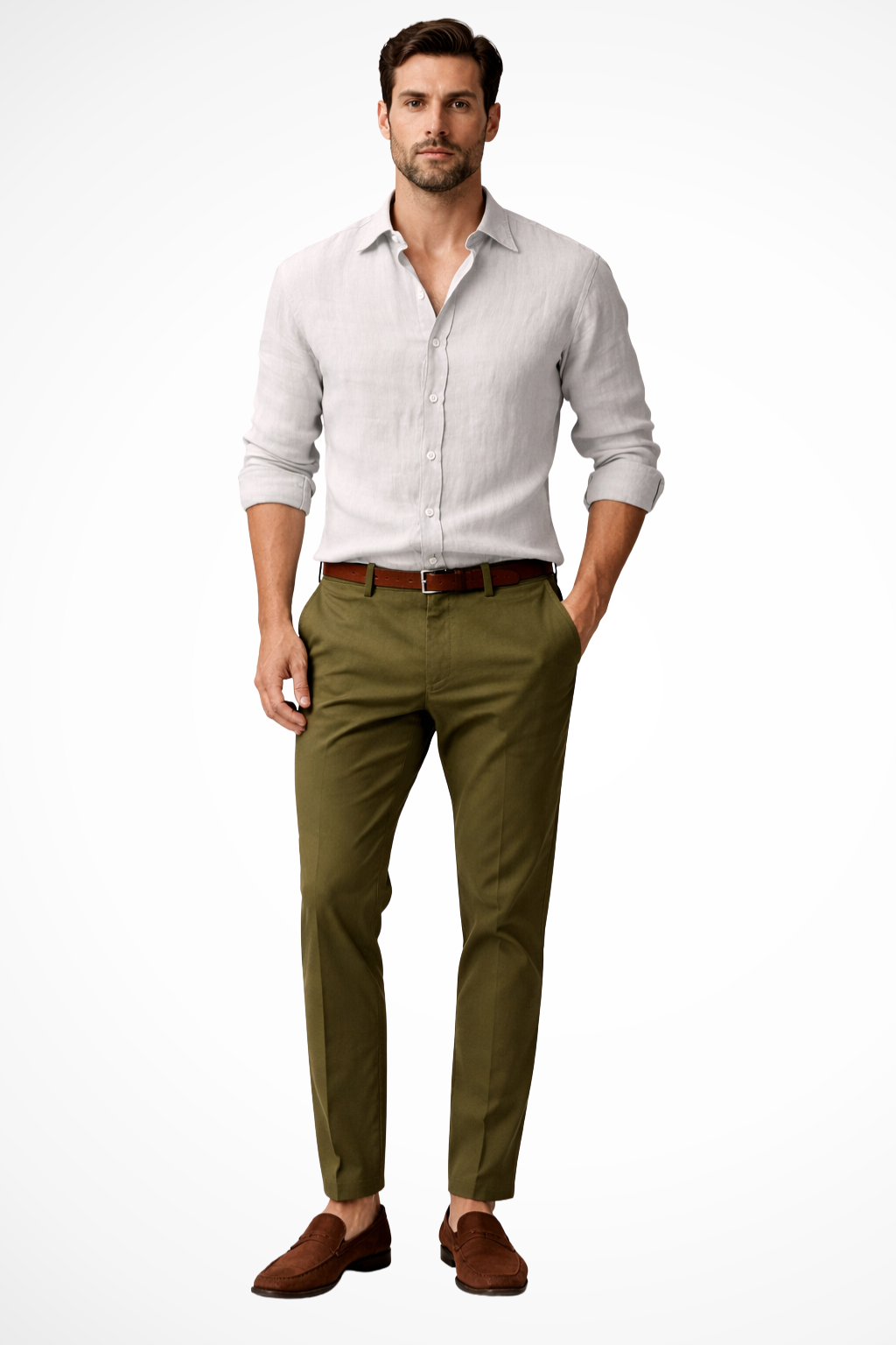 Men's Linen Button-Up Shirt | Smart Casual Style for Everyday Wear | Lightweight and Breathable Fabric