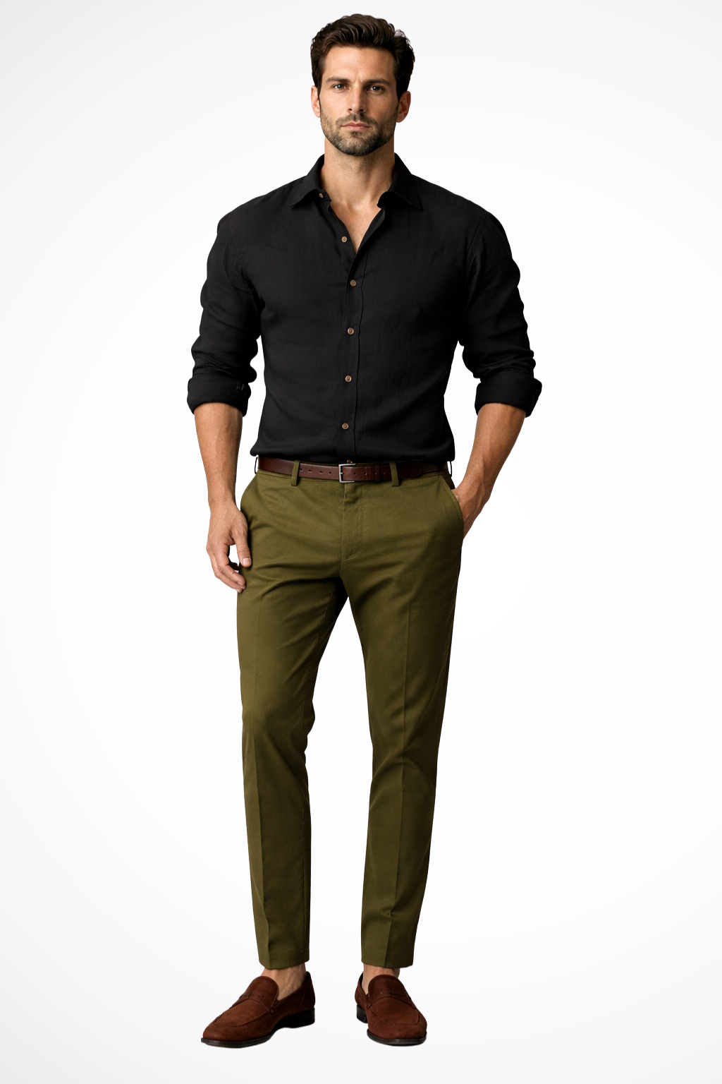 Men's Linen Button-Up Shirt | Smart Casual Style for Everyday Wear | Lightweight and Breathable Fabric