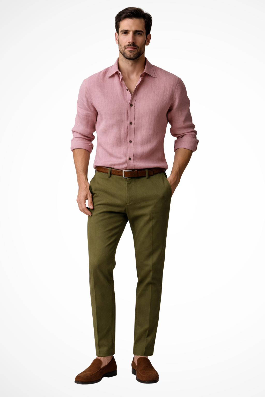 Men's Linen Button-Up Shirt | Smart Casual Style for Everyday Wear | Lightweight and Breathable Fabric