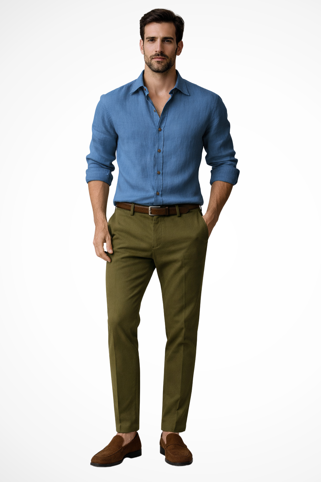 Men's Linen Button-Up Shirt | Smart Casual Style for Everyday Wear | Lightweight and Breathable Fabric