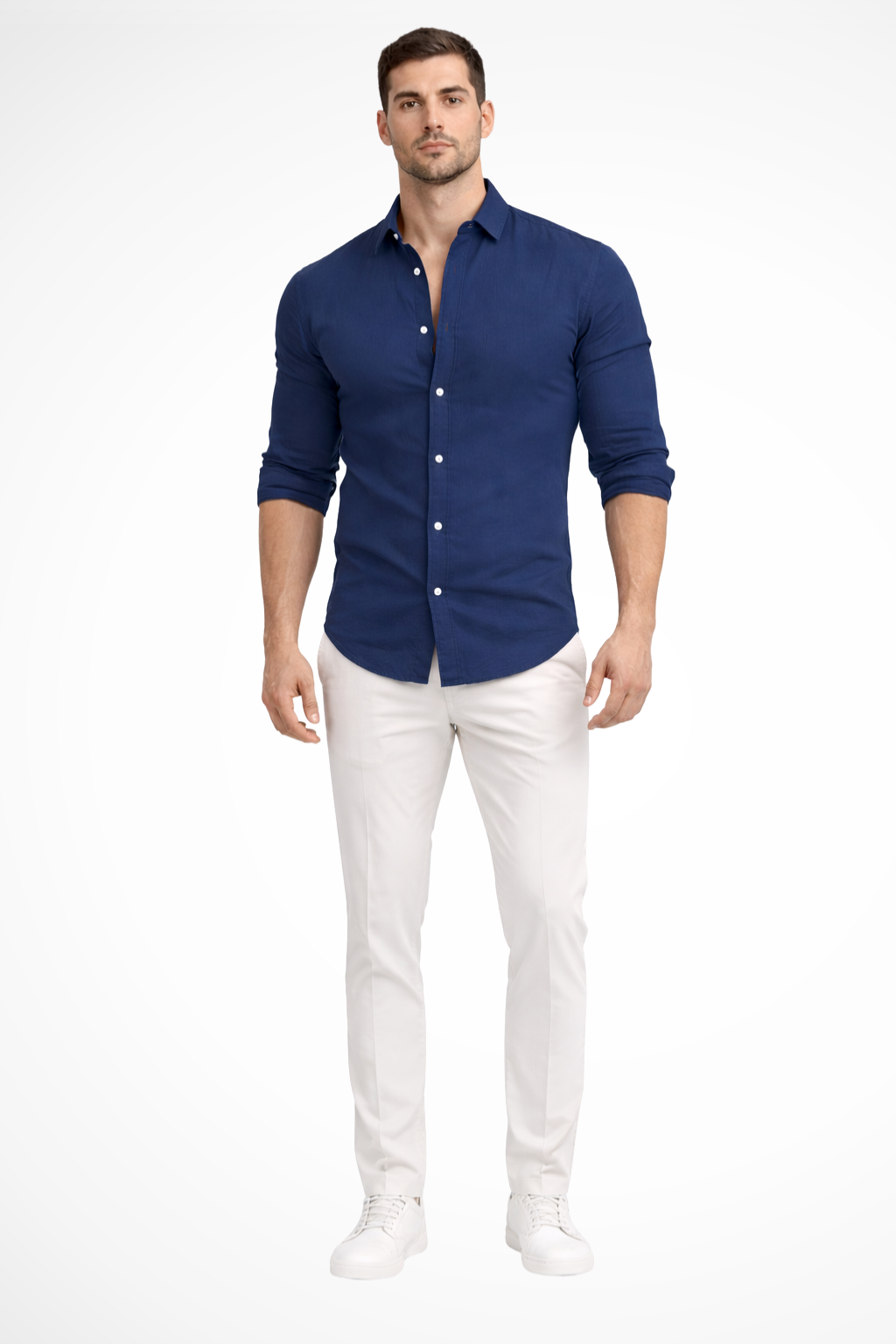 Men's Loose Fit Long Sleeve Cotton Shirt | Casual Summer Lapel Design for Everyday Wear