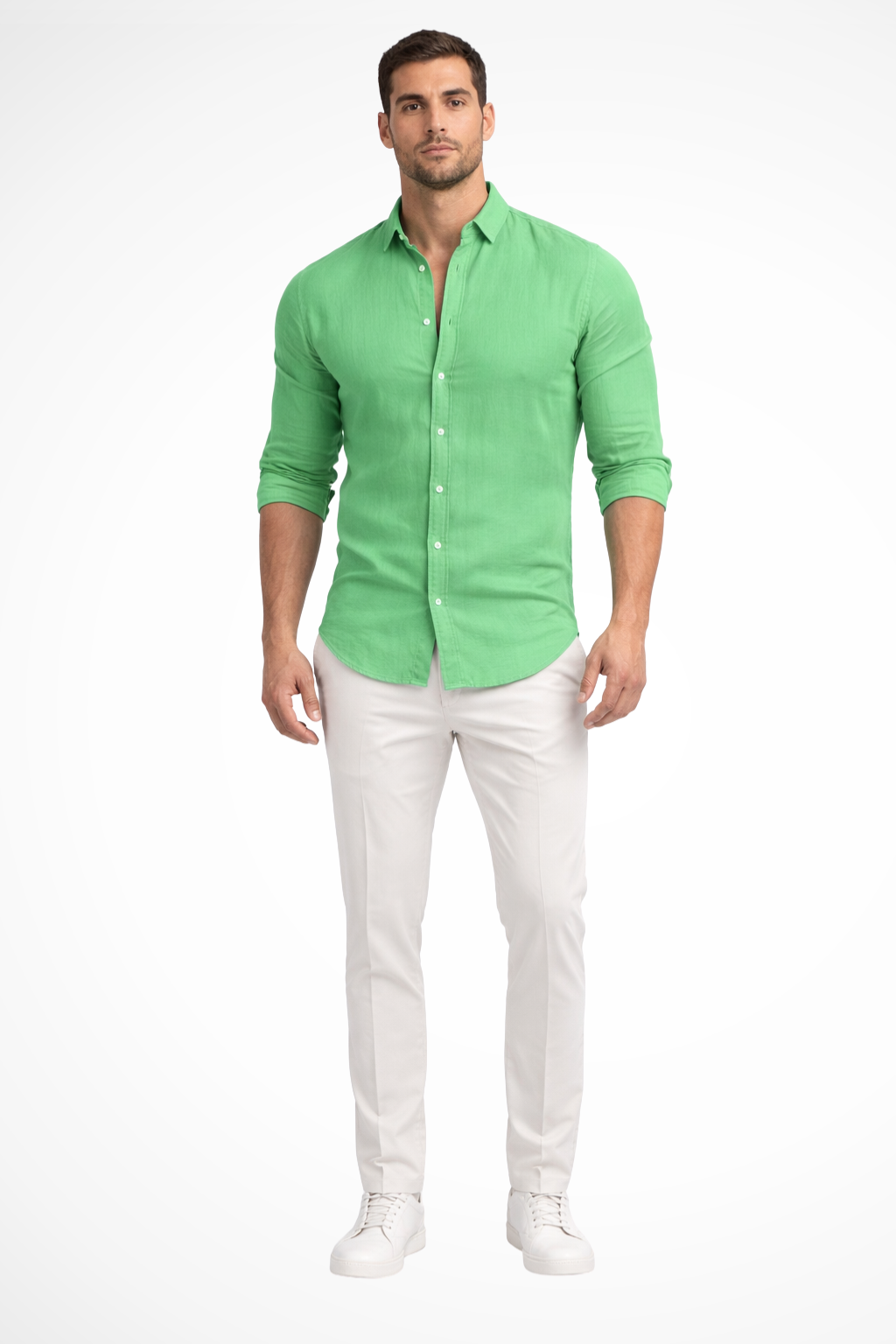 Men's Loose Fit Long Sleeve Cotton Shirt | Casual Summer Lapel Design for Everyday Wear