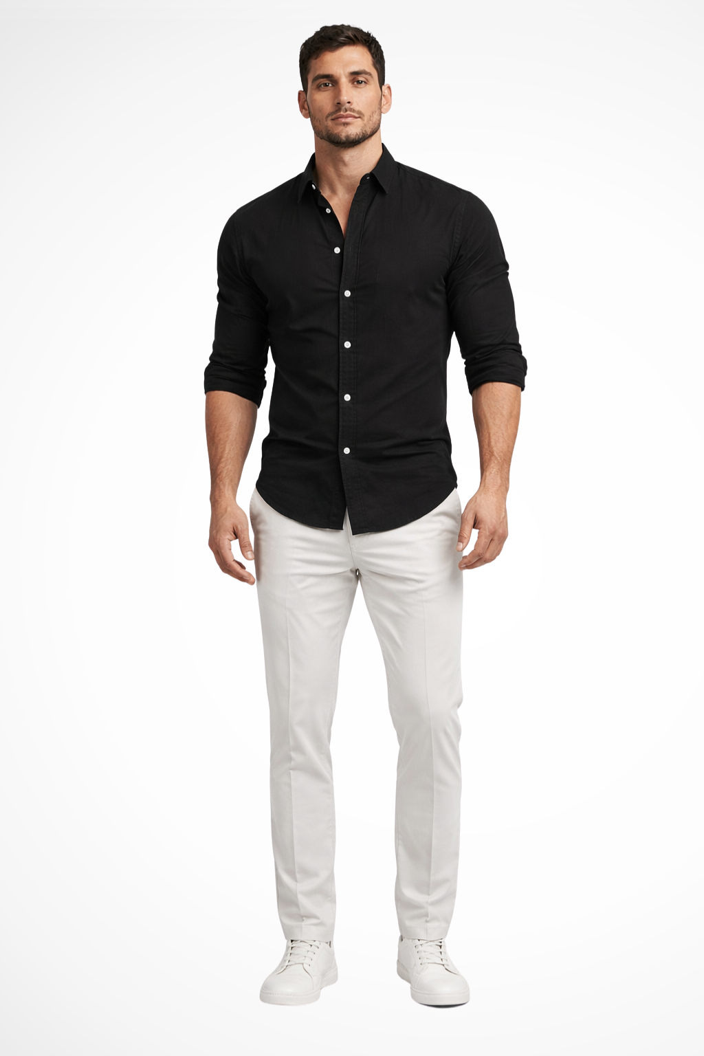 Men's Loose Fit Long Sleeve Cotton Shirt | Casual Summer Lapel Design for Everyday Wear