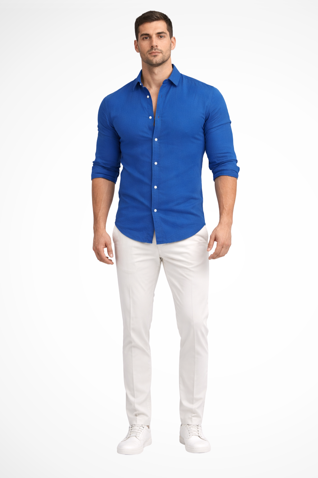 Men's Loose Fit Long Sleeve Cotton Shirt | Casual Summer Lapel Design for Everyday Wear