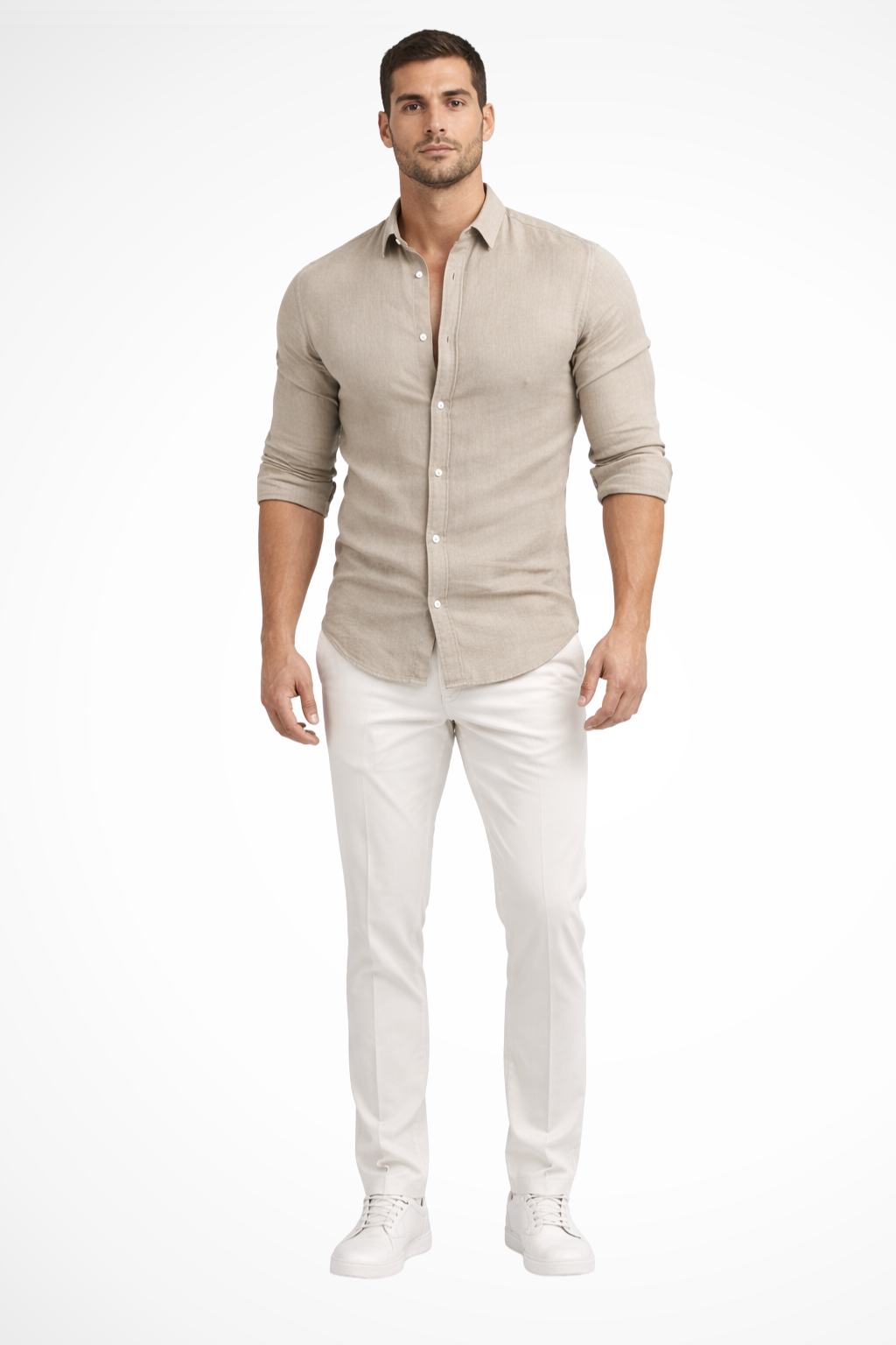 Men's Loose Fit Long Sleeve Cotton Shirt | Casual Summer Lapel Design for Everyday Wear