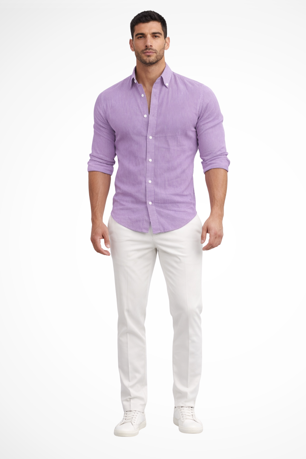 Men's Loose Fit Long Sleeve Cotton Shirt | Casual Summer Lapel Design for Everyday Wear