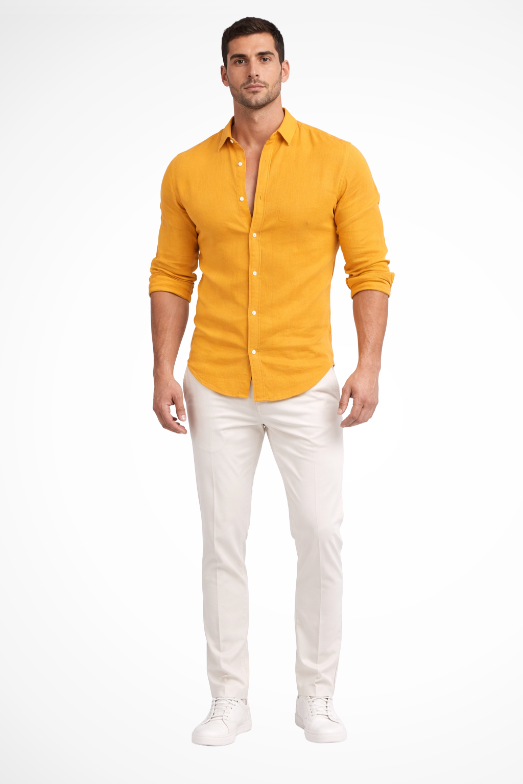 Men's Loose Fit Long Sleeve Cotton Shirt | Casual Summer Lapel Design for Everyday Wear