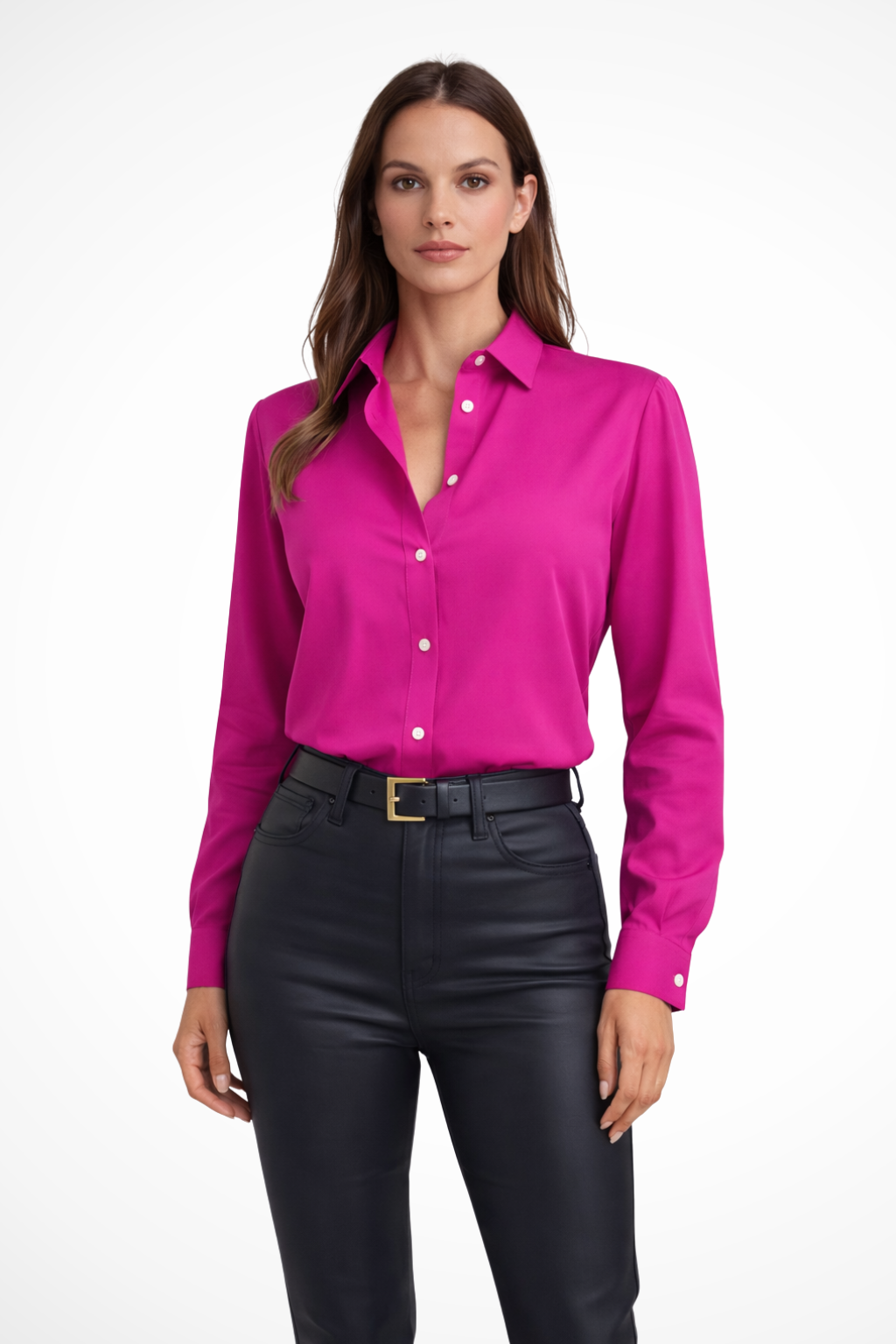 Women's Long Sleeve V Neck Blouse | Relaxed Fit, Soft Fabric | Casual Wear Top for Everyday Style