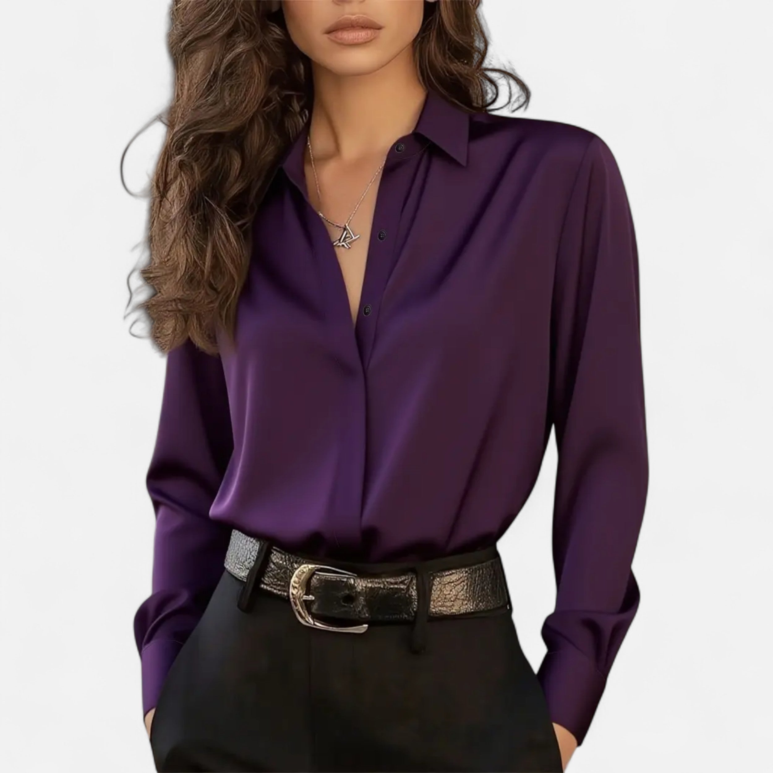 French-Style Women's Blouse | Lightweight Fabric | Casual or Work Wear