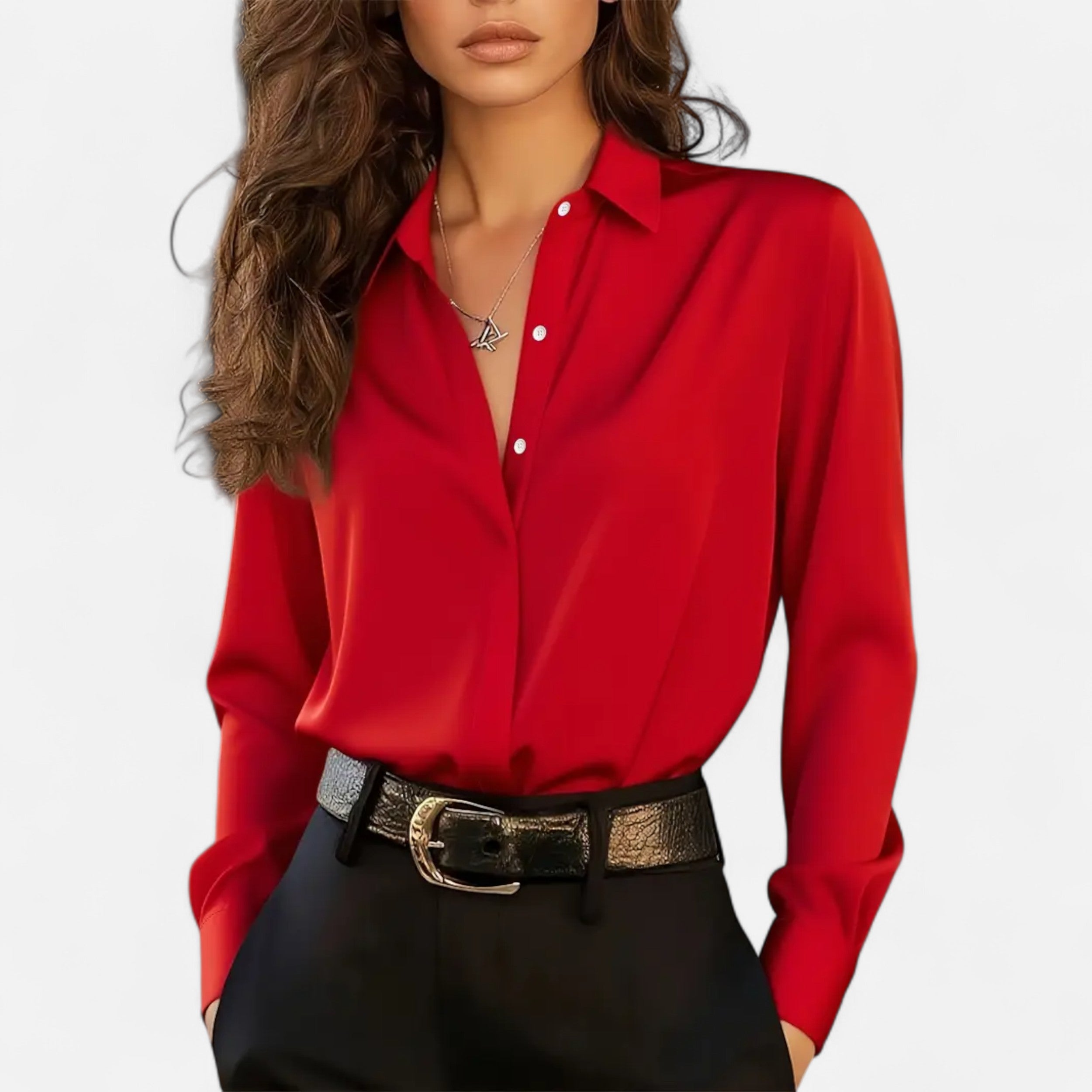 French-Style Women's Blouse | Lightweight Fabric | Casual or Work Wear